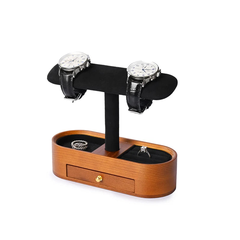 Praktischer Schmuck Organizer aus Holz mit vielseitigen Haltern