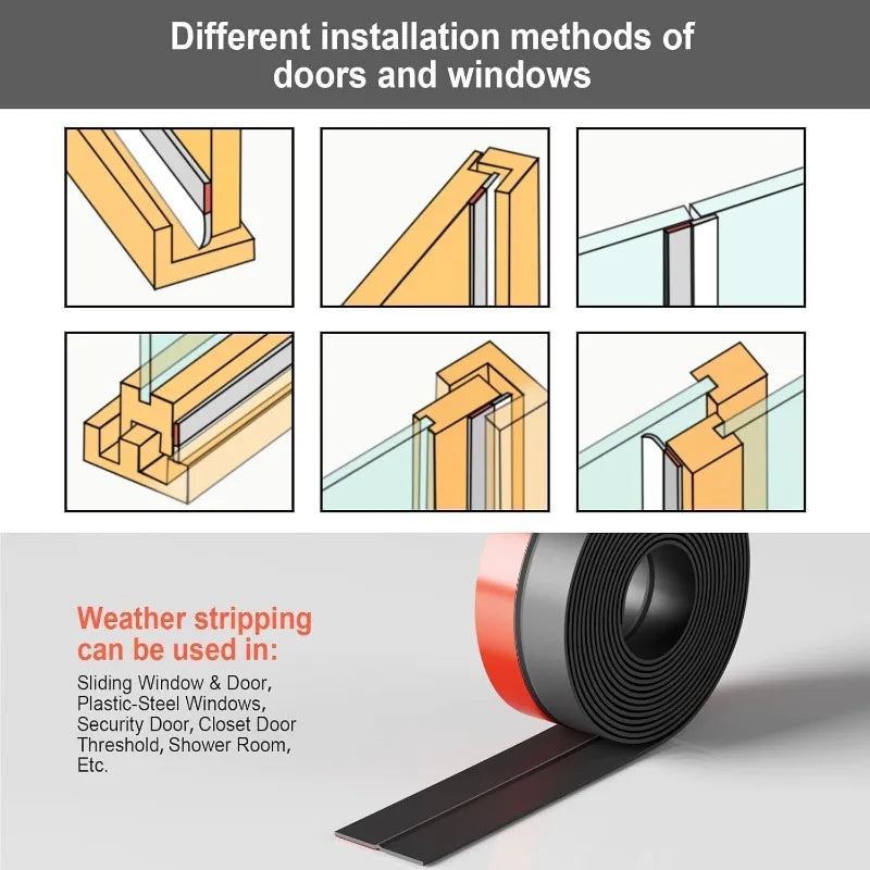 Flexible Unter-Tür-Dichtung selbstklebend – Zugluft, Staub, Lärm stoppen (1, 3 oder 5 Stück)