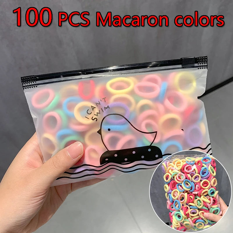 Bunte Nylon Haarbänder elastisch für Pferdeschwanz und Frisuren