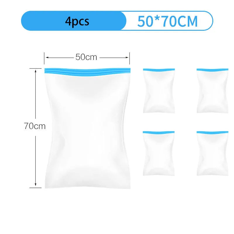 4er Set Roll Kompressionsbeutel für platzsparendes Reisen