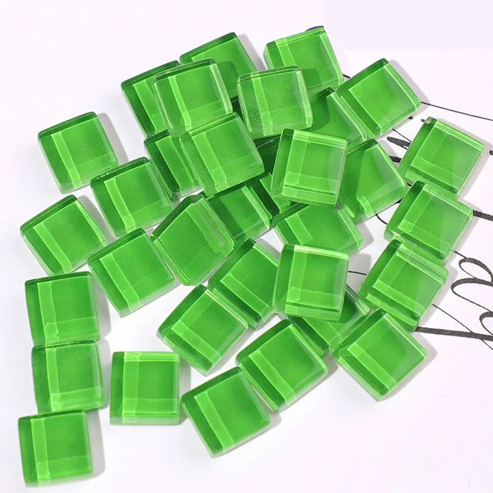 50 bunte Glas-Mosaikfliesen – 50 Stück für kreative DIY-Deko & Kunst