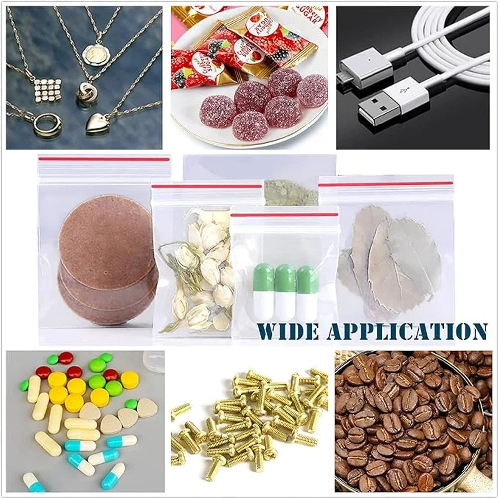 Wiederverwendbare transparente Zip Lock Taschen für vielseitige Aufbewahrung