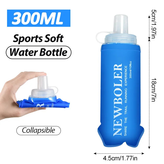 Faltbare TPU Wasserflasche 300-700 ml Weiche Outdoor Sportflasche