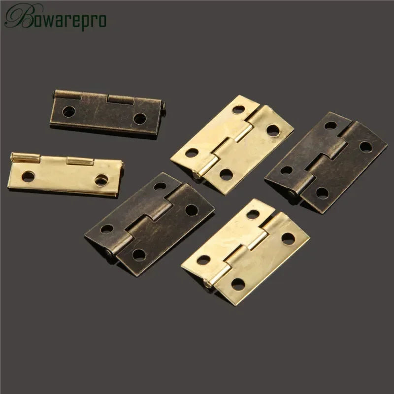 50er Set Antike Möbel-Schaniere Bronze für Holzboxen und Schränke