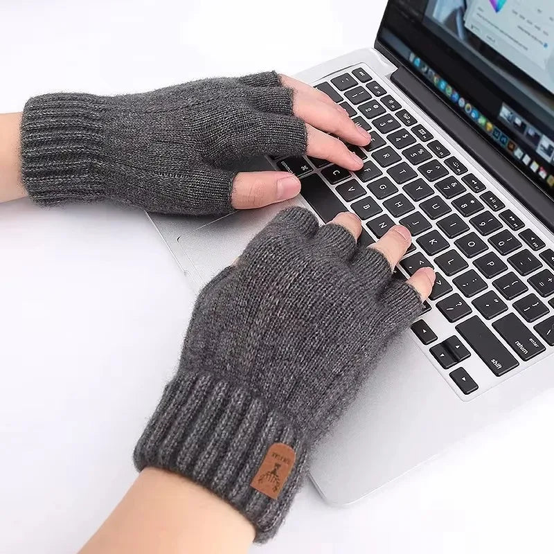 Warme Halb Finger Handschuhe für Herren und Damen zum Radfahren und Büro-Yabubestshop