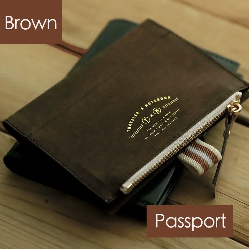 Reißverschlusstasche Kartenhalter für Midori Passport Notizbuch Vintage