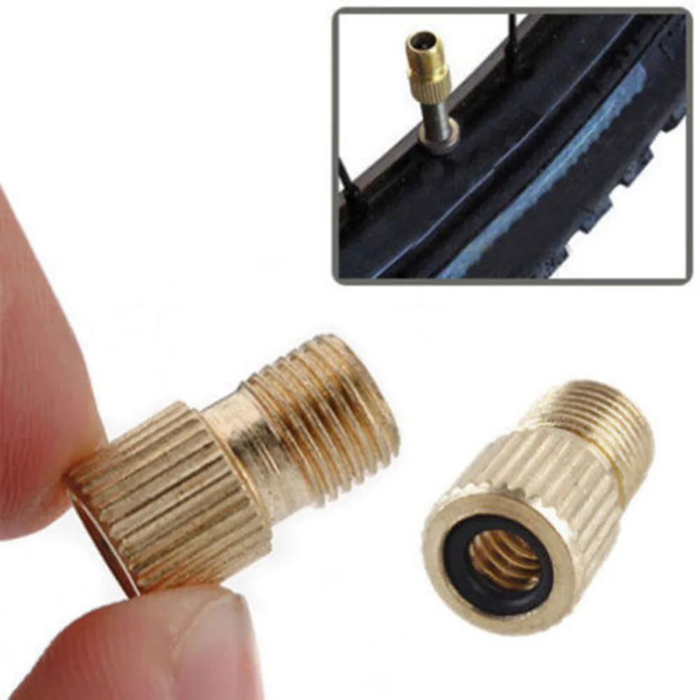5-teiliges Ventiladapter-Set Presta zu Schrader – Metall mit Dichtung für Rad - Bike