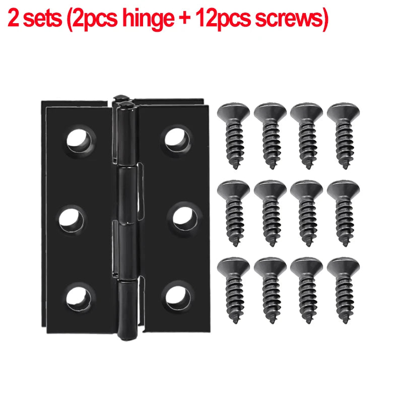 Schwarze Edelstahl Möbelscharniere – Robust - Vielseitig für Holz