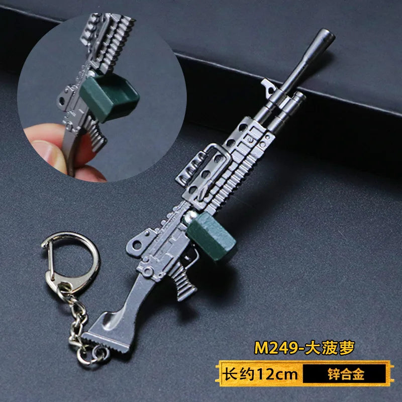 Spielzeugpistole Schlüsselanhänger aus Metall als Geschenk für Männer Jungen
