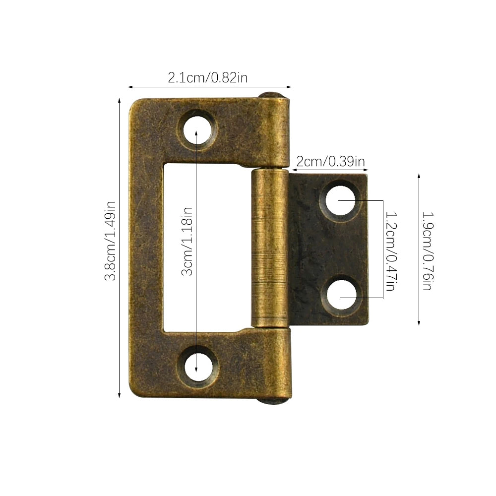 2 Metalltüren Scharniere für Vintage Holz Schmuckschatullen