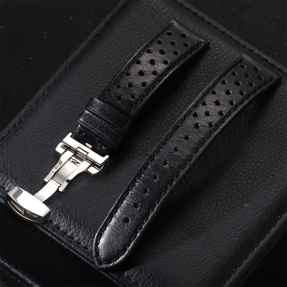 Vintage Uhrenarmband aus echtem Rindsleder in drei Breiten