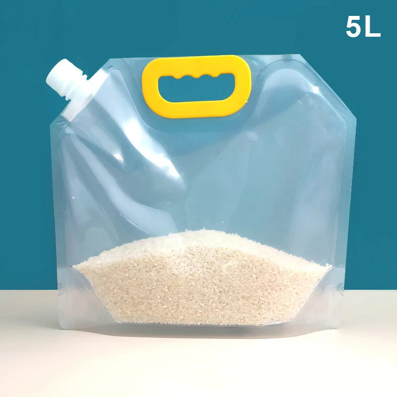 Stand-Up Nachfüllbare Lebensmittelbeutel für Getreide und Flüssigkeiten 5-10 Stück