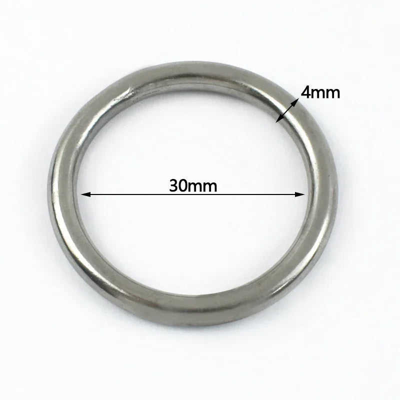 Edelstahl O-Ring Schnallen 15-100mm für Taschen Gurtband Schlüsselanhänger