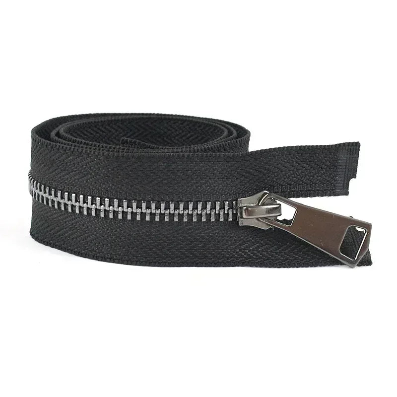 2er Set Metall Reißverschlüsse #5 Auto Lock für Jacken, Taschen, Bekleidung 15-80cm