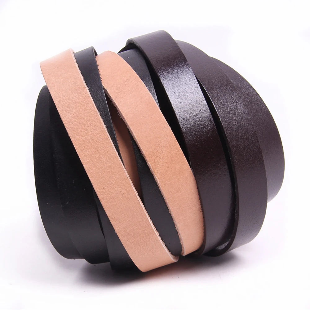 80cm Echtleder Schmuckband 3-30mm Flach Kein Schweißen für DIY Schmuck