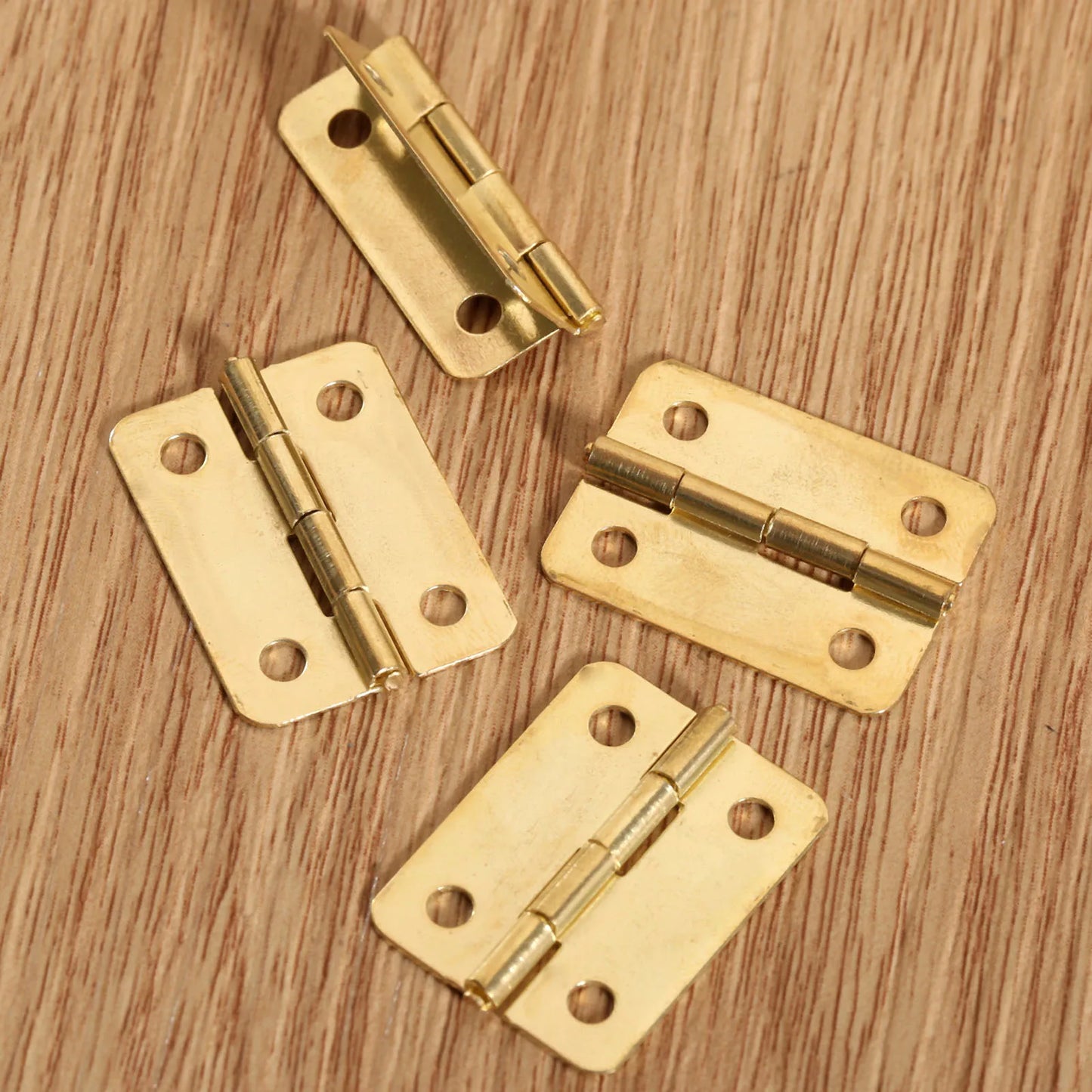 20er Set dekorative Möbel-Scharniere 24x18mm für Schatullen - Schubladen