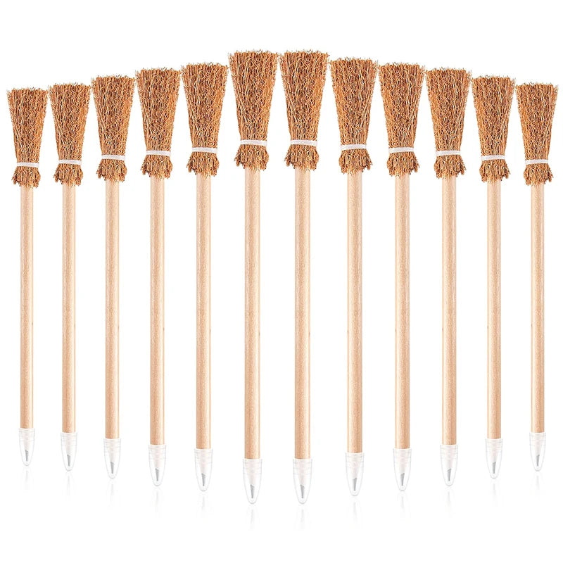 10 Stück Holzstifte Besenform für Kinder Partys und kreativen Spaß