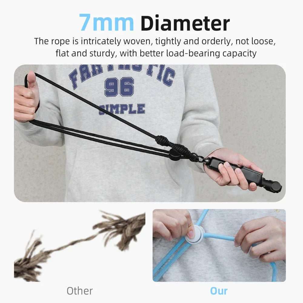 Verstellbares Kamera-Lanyard Hängeseil – Sicher für Action-Kameras (1/4 Zoll)