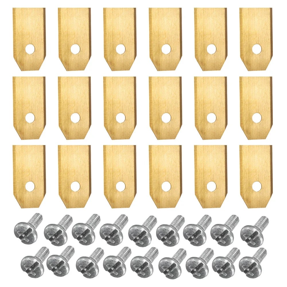 Edelstahl Mähroboter Klingen 35x18x0,75 mm – Rasenmäher Ersatz Trimmerblätter