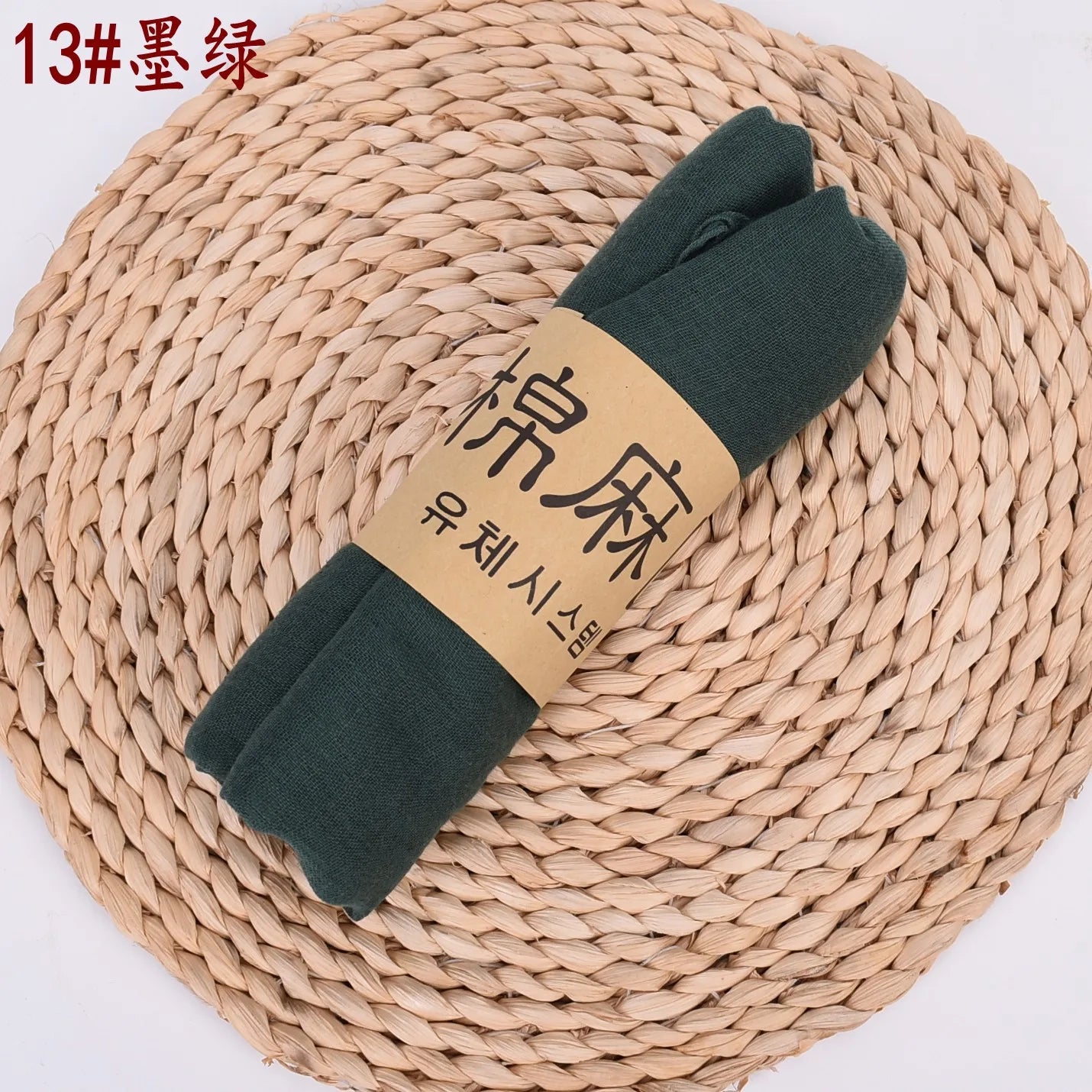 Damen Schal Baumwolle Leinen lang 90x180cm uni zart weich vielseitig