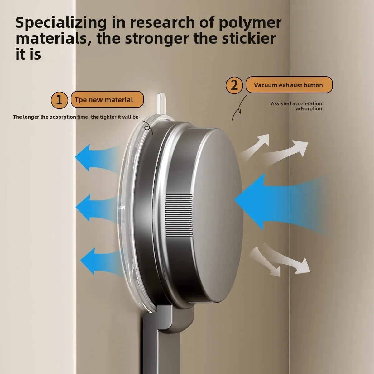 Starker Saugnapfhaken für Badezimmer und Tür bis 5 kg belastbar