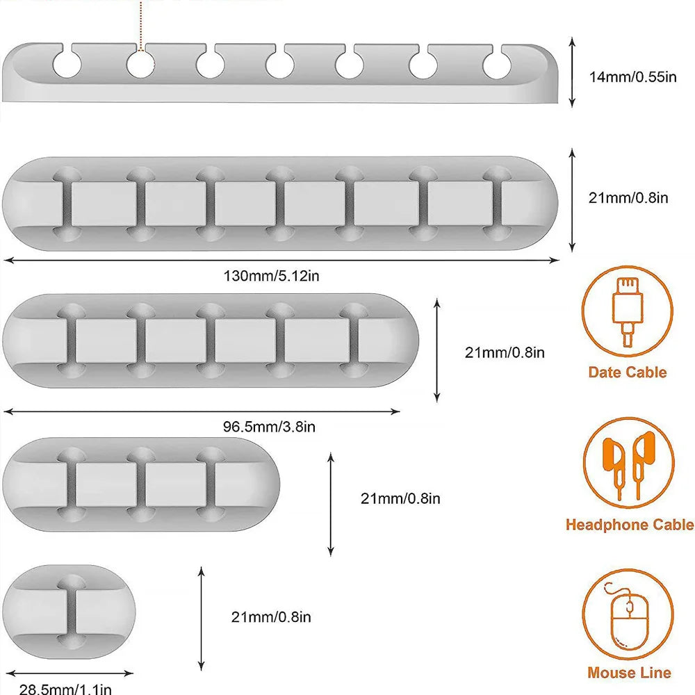 Selbstklebende Kabelhalter Clips für Schreibtisch und USB Ladekabel