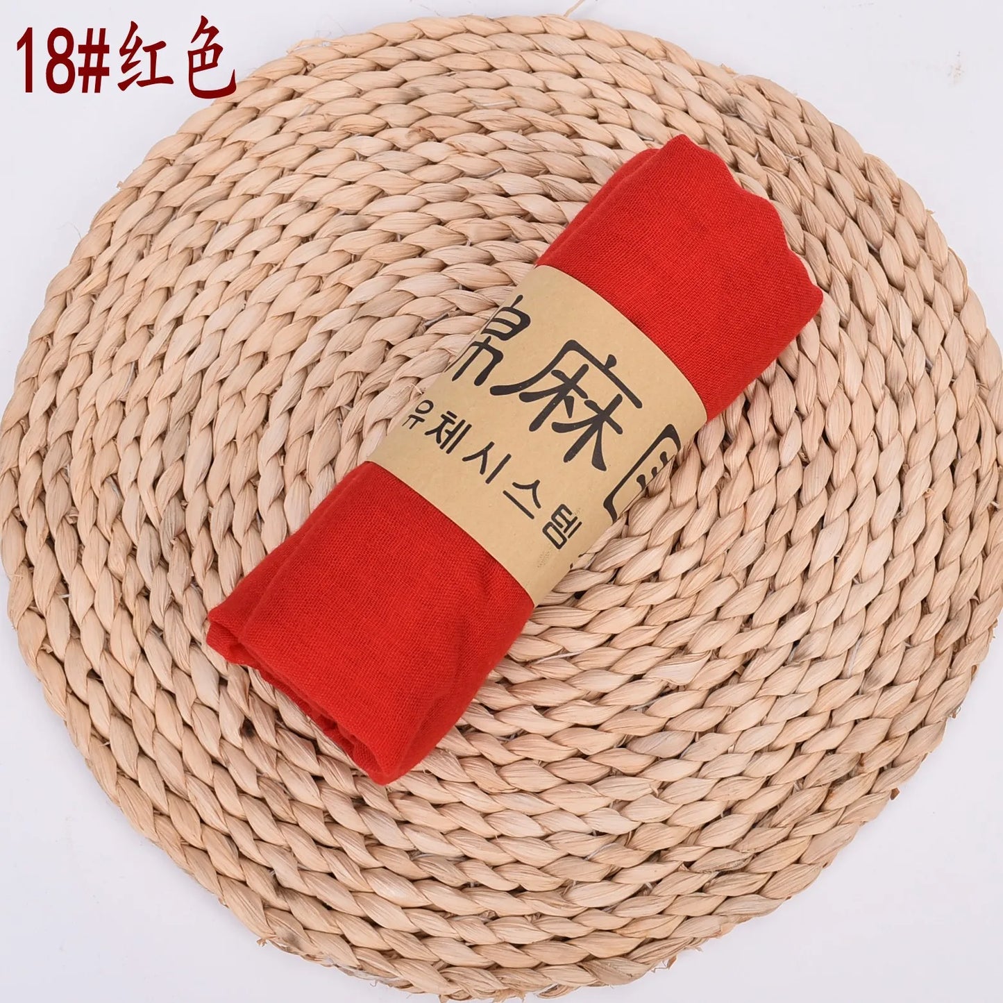 Damen Schal Baumwolle Leinen lang 90x180cm uni zart weich vielseitig