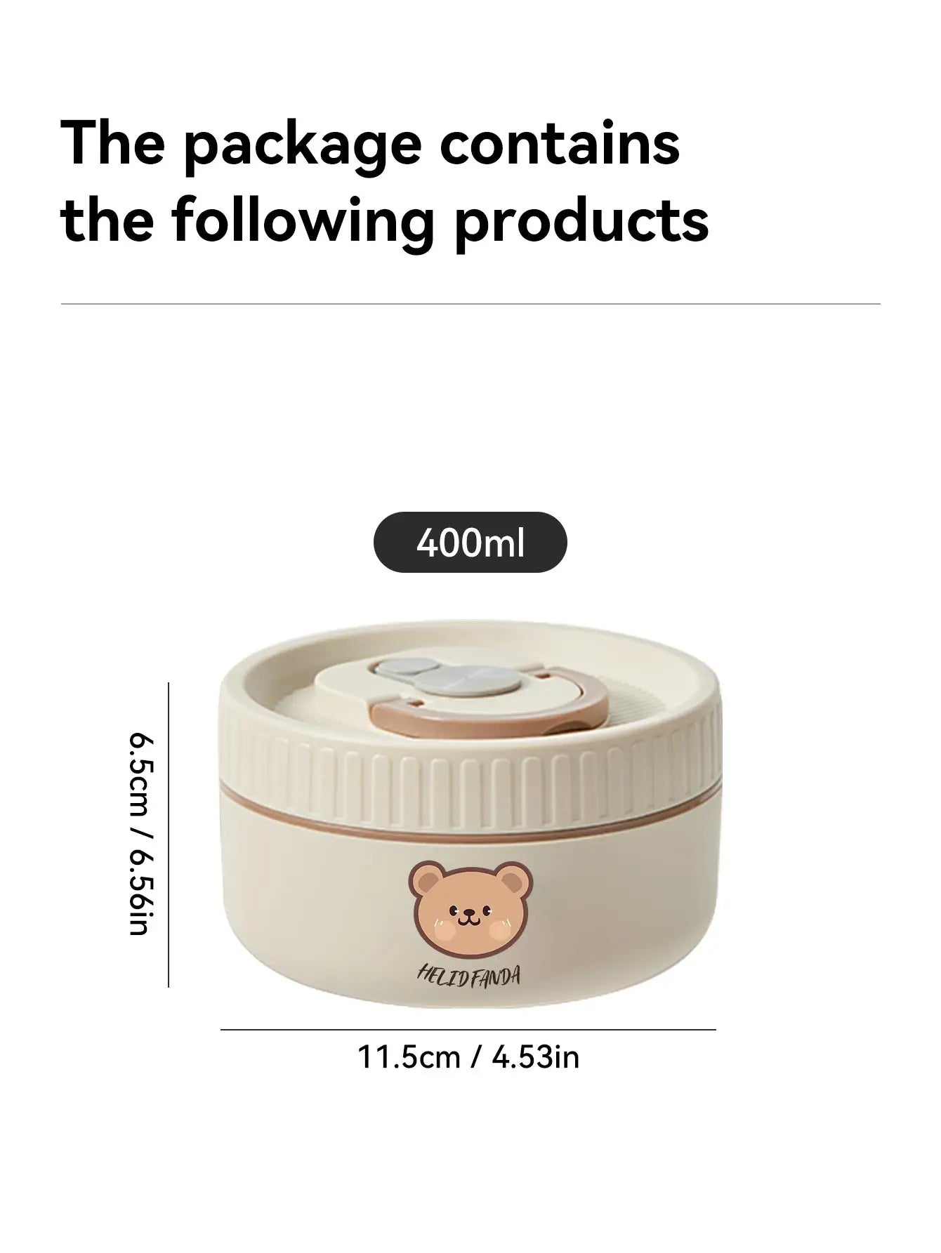 Thermische Brotdose Edelstahl niedlicher Bär tragbare Bento Box Kinder