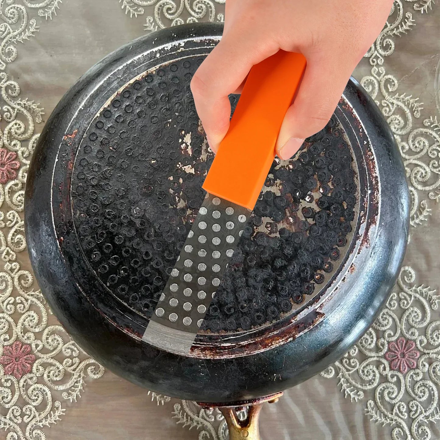 Ergonomische Orange Schleifpads – 4 Stück für präzises Schleifen & Polieren