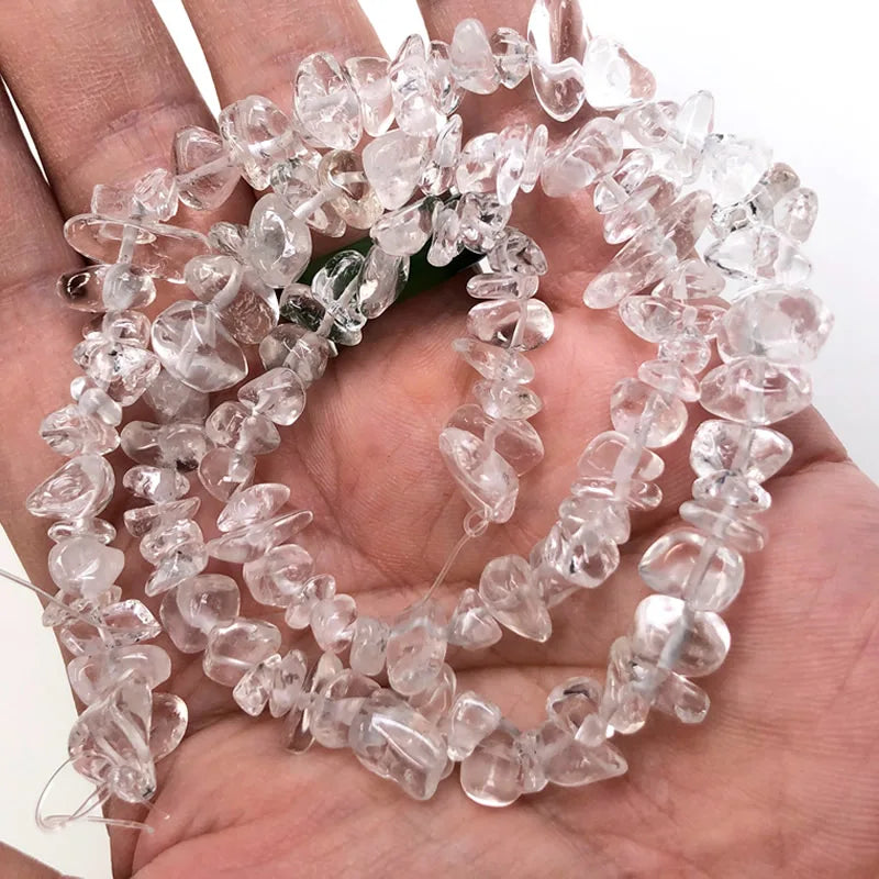 Natürliche unregelmäßige Kristallperlen 5-8mm für DIY Schmuck 16 Zoll