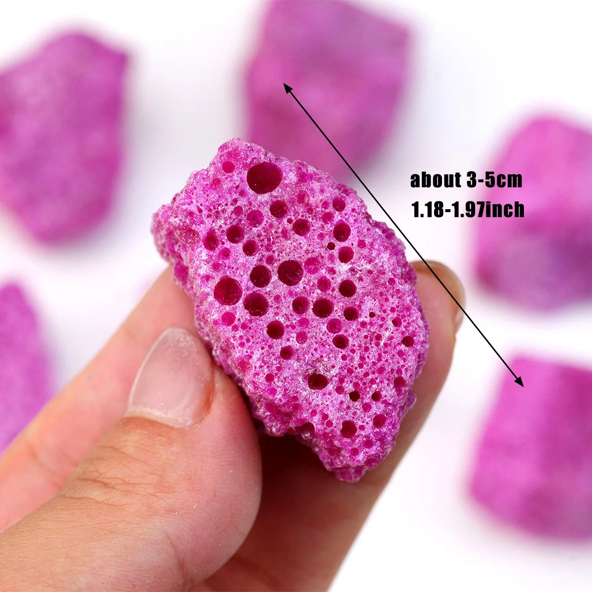 Natürlicher Rubin Rohkristall Geode Quarz Unregelmäßig Deko Heilstein Feng Shui