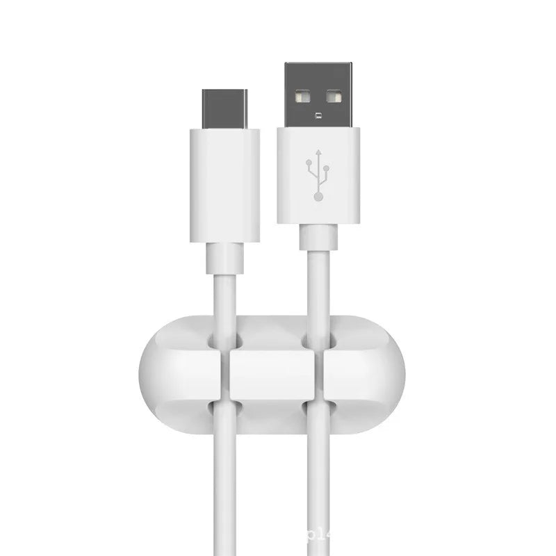 3er-Pack selbstklebende Silikon Kabelclips für USB und Desktop Kabel