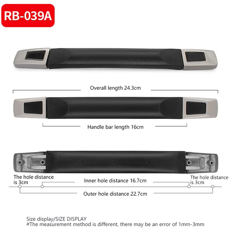Robuster Ersatz Griff für Koffer und Reisetaschen aus Metall