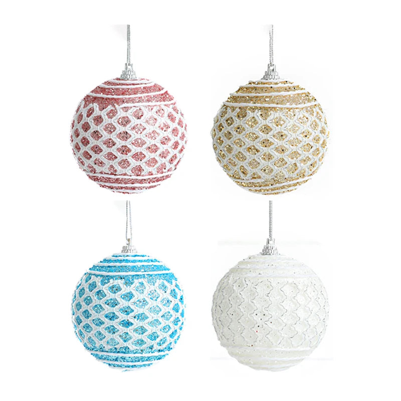 Elegante Weihnachtskugel mit Gittermuster für festliche Dekoration