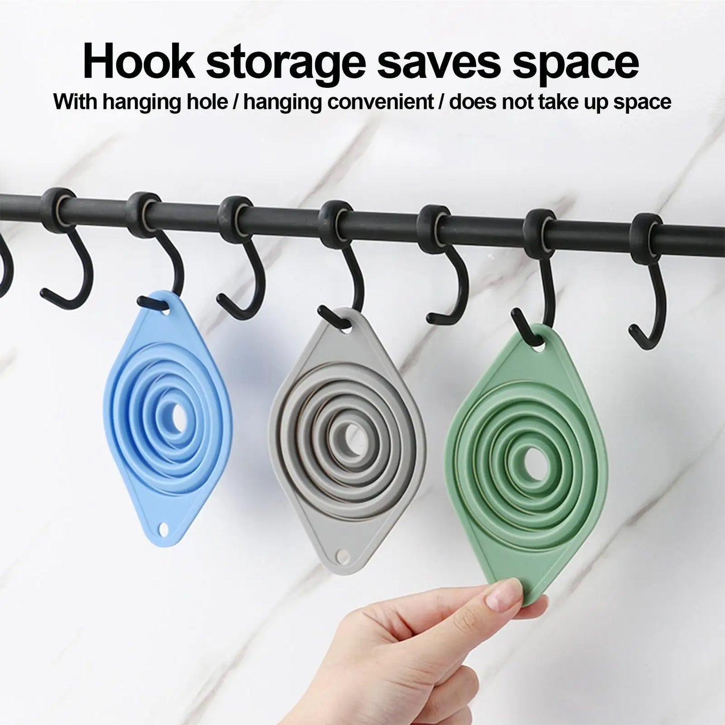 Kleiner lebensmittelechter Silikon Klapptrichter für Öl und Wein