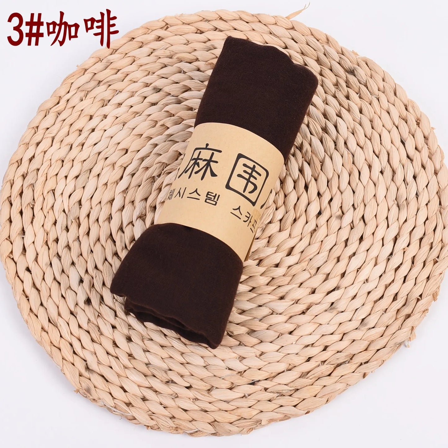 Damen Schal Baumwolle Leinen lang 90x180cm uni zart weich vielseitig