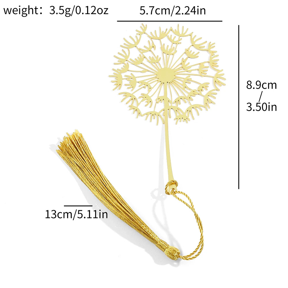 Hohles Messing-Lesezeichen mit Blumenmotiv für Buchliebhaber