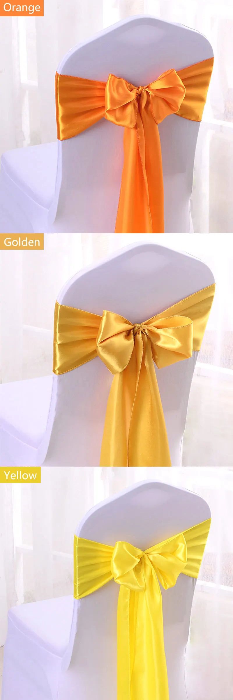 Satin Stuhlschärpen für Hochzeiten und Events 50 Stück