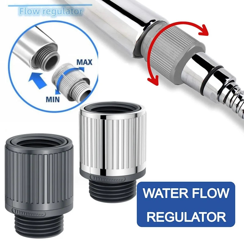 Präzise Wasserflusskontrolle - Wassersparen: Chrom ABS Regler mit G1/2 Anschluss in Silber
