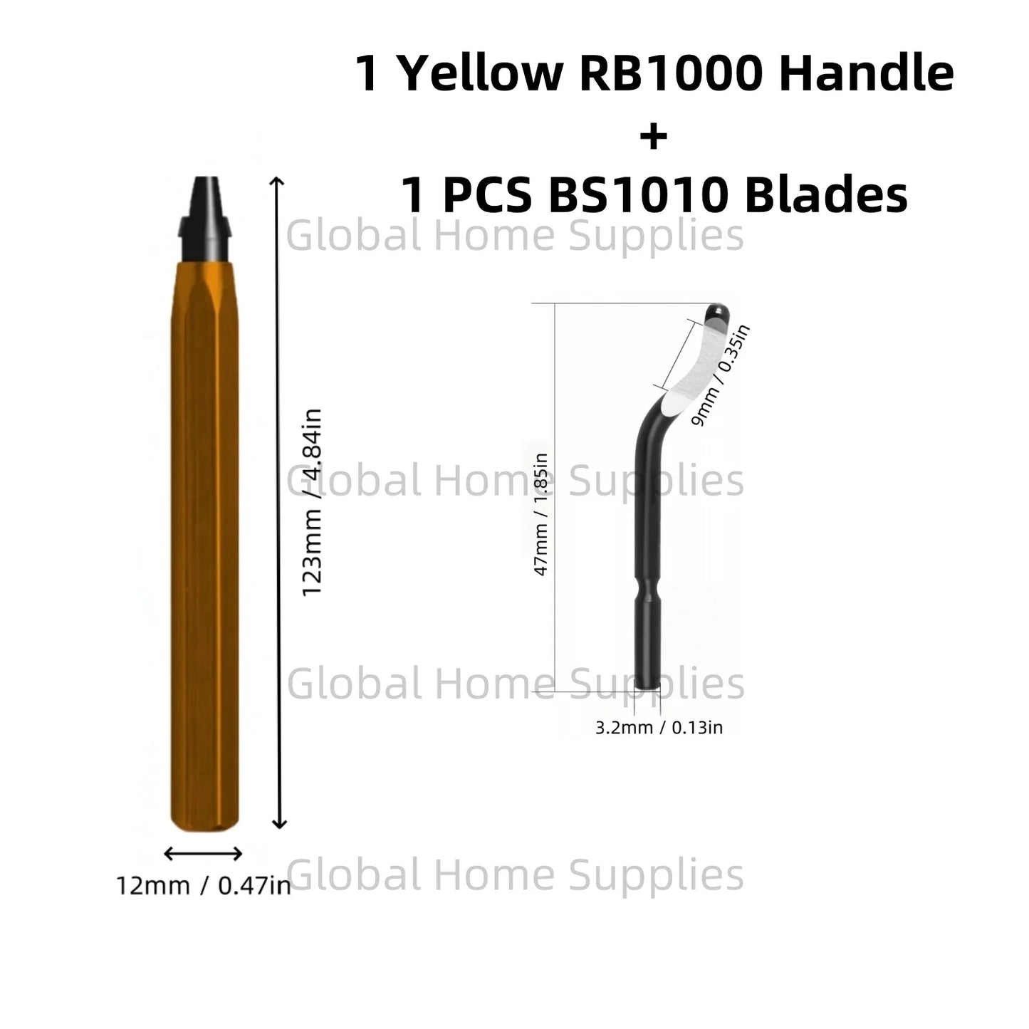 Entgratungswerkzeug Set RB1000 mit 1 oder 11 Schnellarbeitsstahl-Schwenkklingen