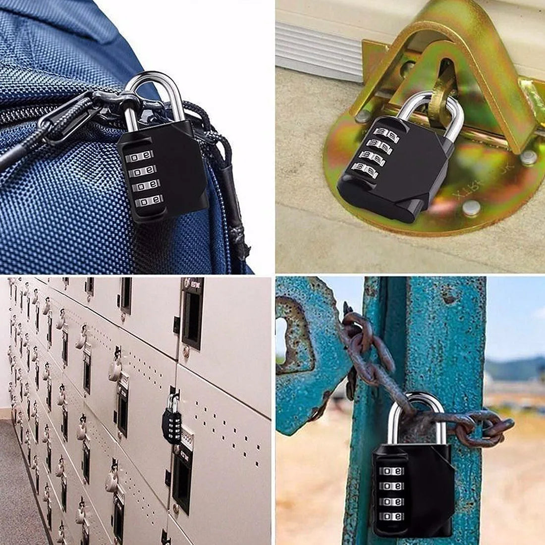 4-stelliges Zahlenschloss mit wasserdichtem Design für vielseitigen Schutz