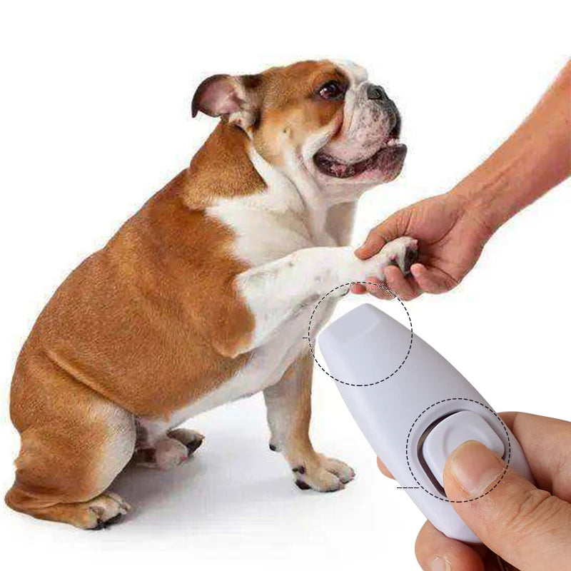 2-in-1 Pet Clicker und Hundetrainingspfeife mit Schlüsselring für Training