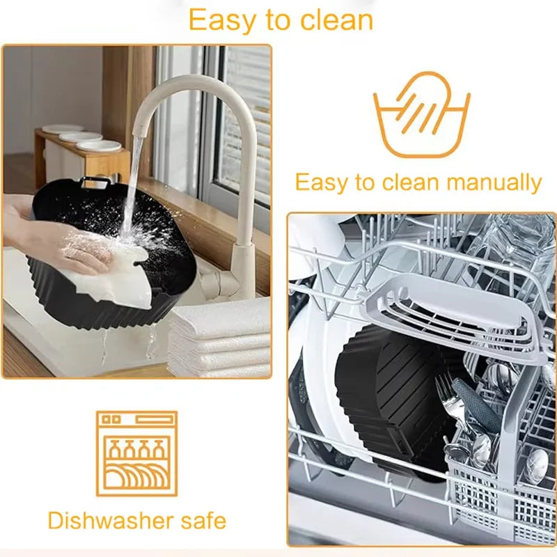 Silikon Backform und Grillgestell für Luftfritteusen 6 bis 6 4 Liter