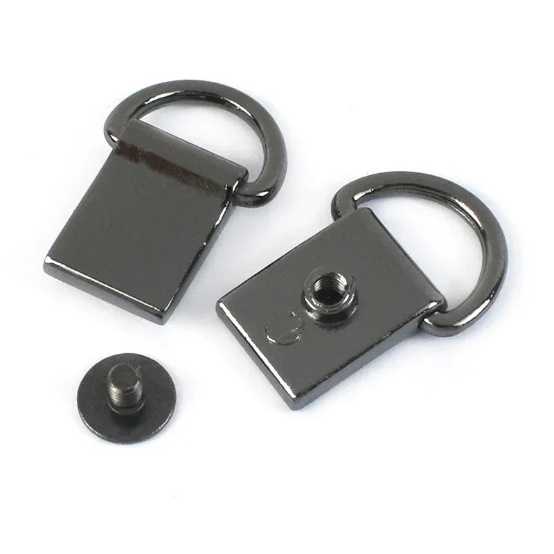 Metall D-Ring Schnallen Set mit Schrauben für Taschen Gurte DIY 4/10/20 Stück