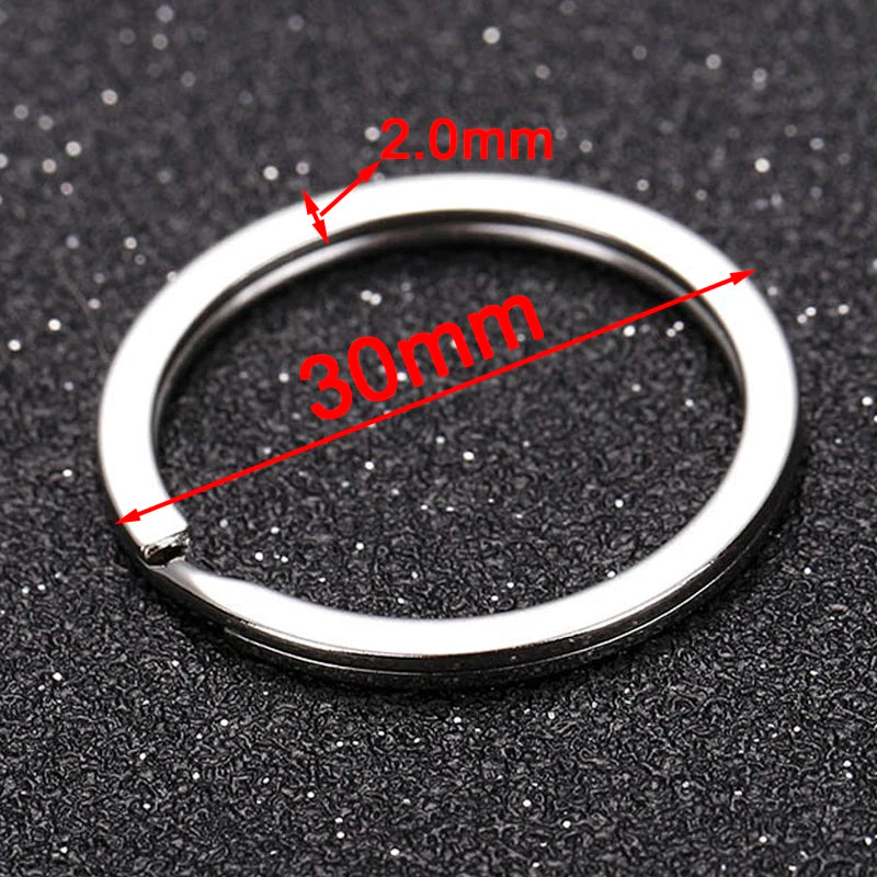 20 Edelstahl Biegeringe mit Metallhaken für DIY Schlüsselanhänger Zubehör