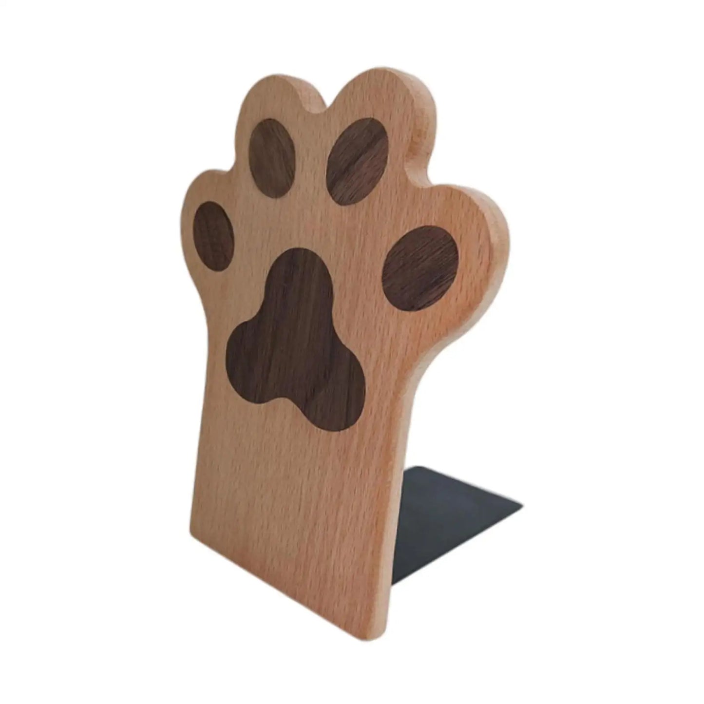 Holz Buchstütze mit Katzenklaue, rutschfestem Design für Tisch und Regal