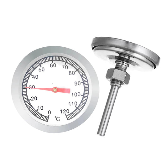 Präzises Edelstahl-Thermometer 0-120°C für Pizzaofen - Grill