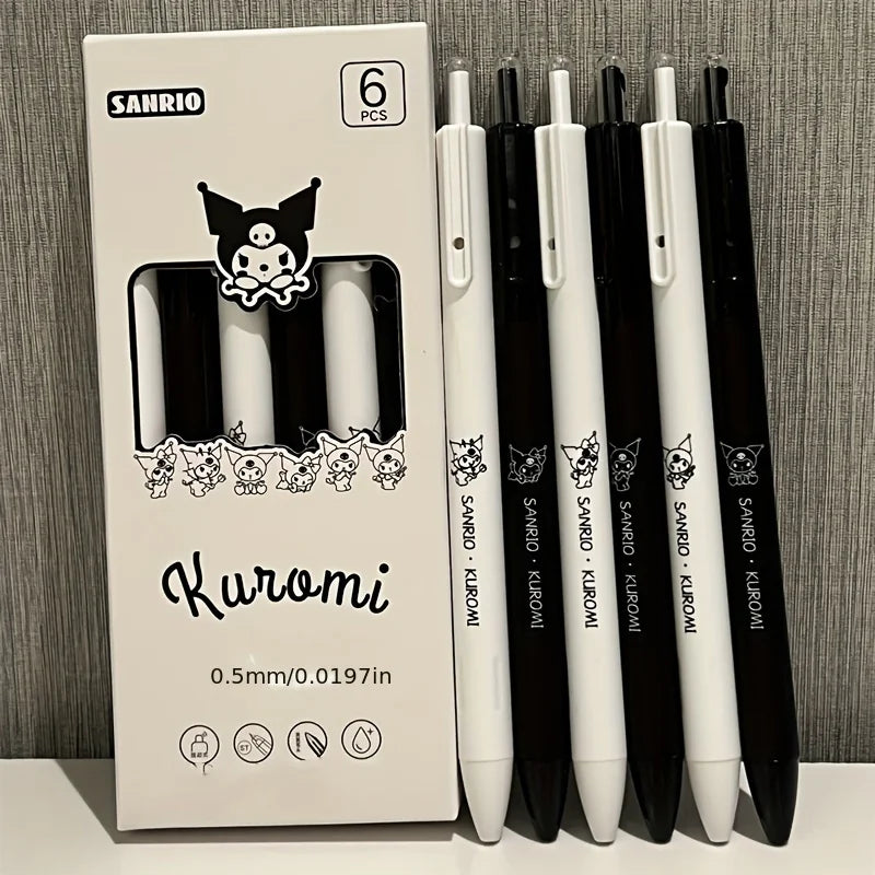 6-teiliges Gelstift-Set mit Hello Kitty - Co – Präzise 0,5mm, schnell trocknend