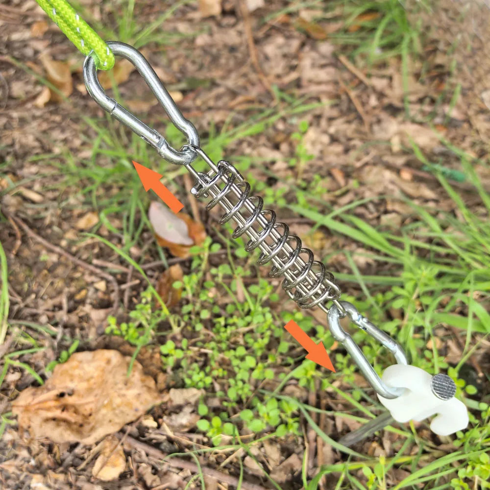 Robustes Camping Zeltspanner-Set 4/6 Stück mit Feder-Schnalle - Karabinerclips