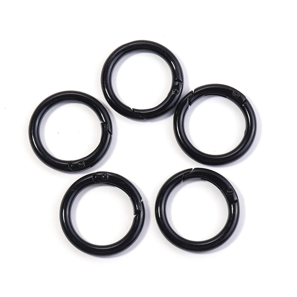 5-10Pcs Metall O-Ring Karabinerclips 25/35/41mm mit Federverschluss